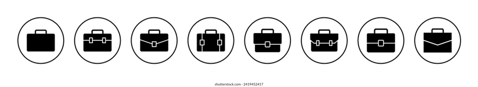 Briefkasten-Symbol-Vektorgrafik. Koffer-Zeichen und -Symbol. Gepäcksymbol.