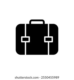 Briefcase icon vector. suitcase sign and symbol. luggage symbol.