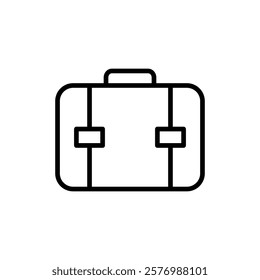 Briefcase icon vector. suitcase sign and symbol. luggage symbol.