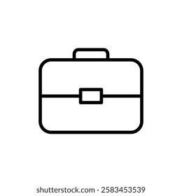 Briefcase icon vector. suitcase sign and symbol. luggage symbol.