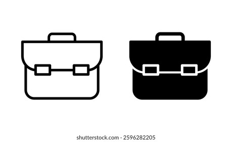 Briefcase icon vector. suitcase sign and symbol. luggage symbol.