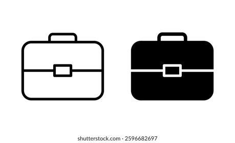 Briefcase icon vector. suitcase sign and symbol. luggage symbol.