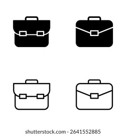 Briefcase icon vector. suitcase sign and symbol. luggage symbol.