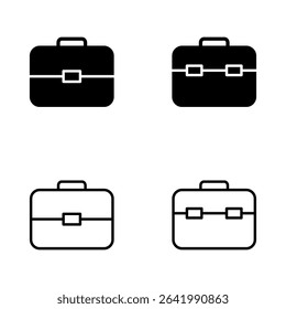 Briefcase icon vector. suitcase sign and symbol. luggage symbol.