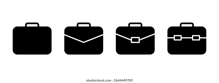 Briefcase icon vector. suitcase sign and symbol. luggage symbol.