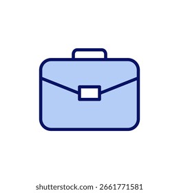 Symbolvektor für Aktenkoffer. Kofferschild und Symbol. Gepäcksymbol.