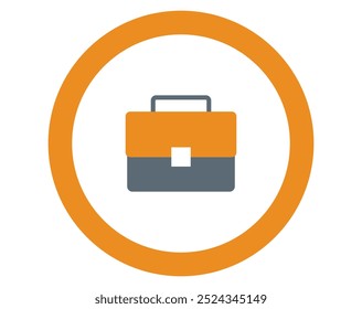 briefcase icon vector symbol isolated on white bg business or job concept
