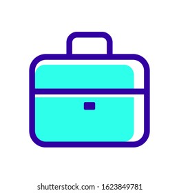 Briefcase icon vector symbol on white background