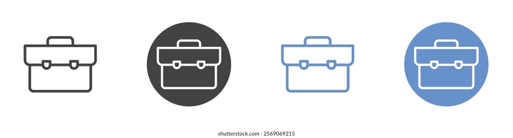 Briefcase icon vector symbol outline sign