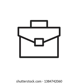 briefcase icon vector template lineart