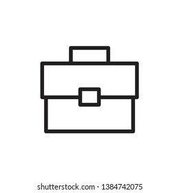 briefcase icon vector template lineart