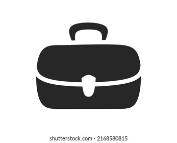 Briefcase icon vector with vintage design