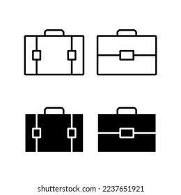 Briefcase icon vector for web and mobile app. suitcase sign and symbol. luggage symbol.