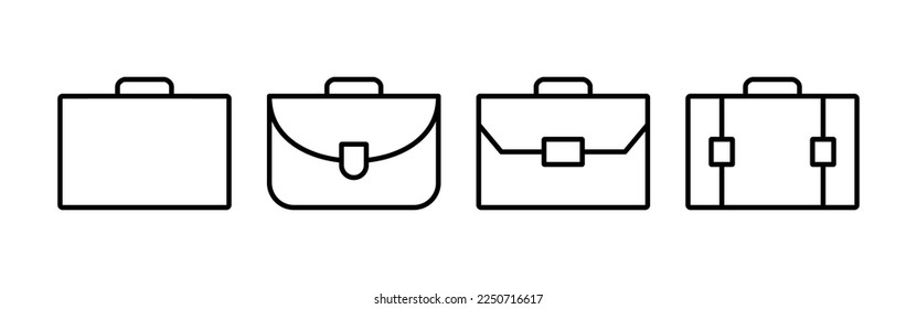 Briefcase icon vector for web and mobile app. suitcase sign and symbol. luggage symbol.
