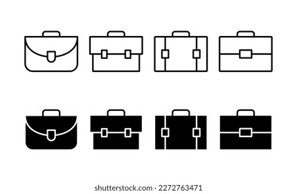 Briefcase icon vector for web and mobile app. suitcase sign and symbol. luggage symbol.
