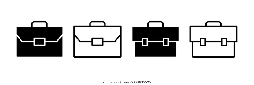 Briefcase icon vector for web and mobile app. suitcase sign and symbol. luggage symbol.