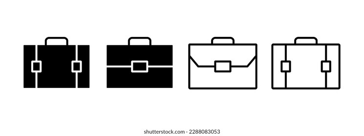 Briefcase icon vector for web and mobile app. suitcase sign and symbol. luggage symbol.