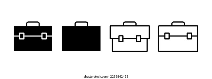 Briefcase icon vector for web and mobile app. suitcase sign and symbol. luggage symbol.