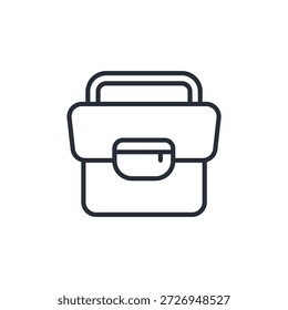 briefcase icon. vector.Editable stroke.linear style sign for use web design,logo.Symbol illustration.