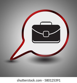 briefcase icon. Web design style