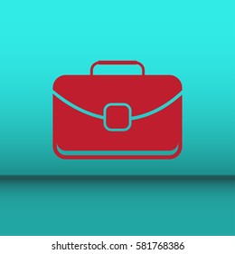 briefcase icon. Web design style