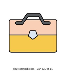 briefcase icon with white background vector stock illustration