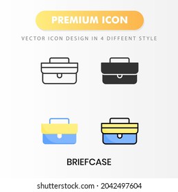 icono de maletín para tu diseño de sitio web, logotipo, aplicación, interfaz de usuario. Ilustración gráfica vectorial y trazo editable.