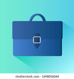 The briefcase icon.Flat icon for web design.Vector illustration.