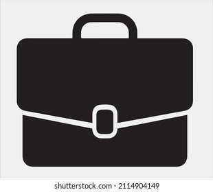 Briefcase icons bag brief case symbol, Bag, business, office, work icon. Editable vector.