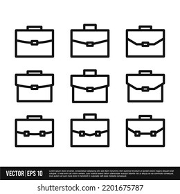 Briefcase Icons Collection Vector Illustration Stock Vector (Royalty ...