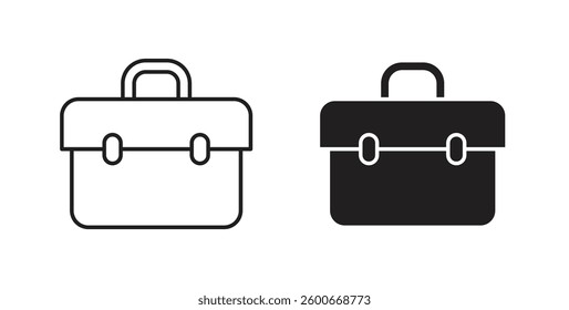 Briefcase icons graphics set vectors