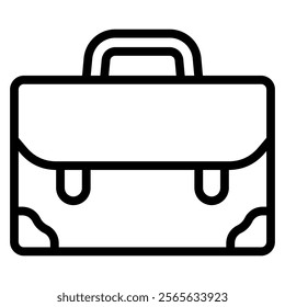 Briefcase icons in line style. Related with education, academic subjects and more.