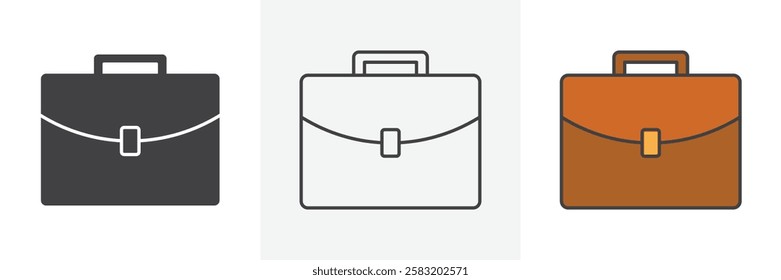 Briefcase icons pack for website designs