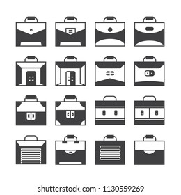 briefcase icons set