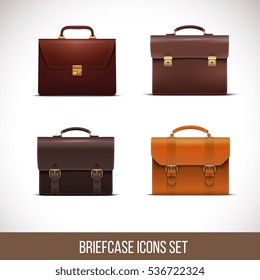 Briefcase icons set,