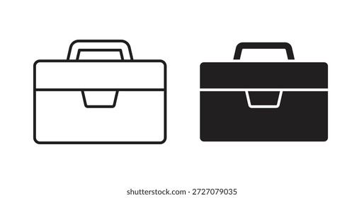 Conjunto de iconos de maletín. Ilustración vectorial de línea simple