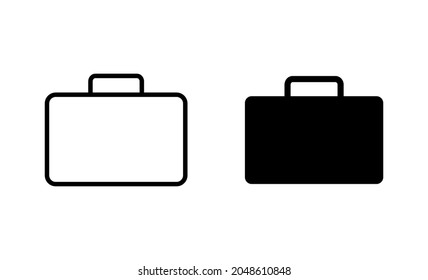 Briefcase icons set. suitcase sign and symbol. luggage symbol.