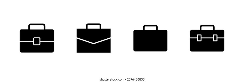 Briefcase icons set. suitcase sign and symbol. luggage symbol.