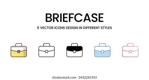 Briefcase icons set vector stock illustration isolate on white background icons.