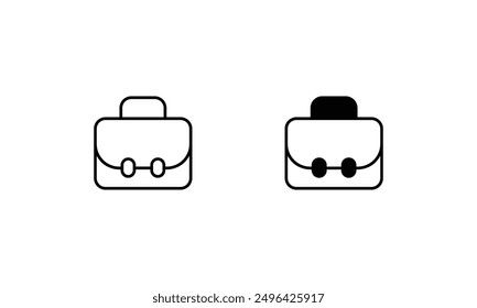 Aktenkoffer-Symbole Set Vektorgrafik