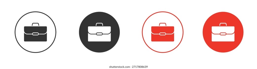 Iconos de maletín simple Ilustración vectorial de silueta plana