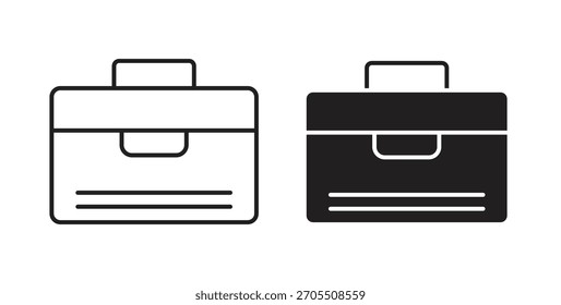 Aktenkoffer-Symbole zur Verwendung im Web-Design, Logo.Symbol-Illustration.