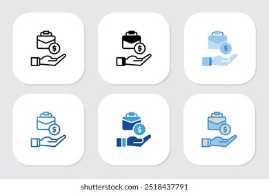 briefcase icons with various design styles