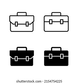 Briefcase icons vector. suitcase sign and symbol. luggage symbol.