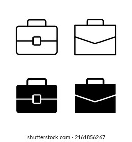 Vector de iconos de maletín. símbolo y signo de maleta. símbolo del equipaje.