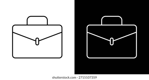 Símbolo de Vector de iconos de maletín con líneas de trazo editables para Diseños web