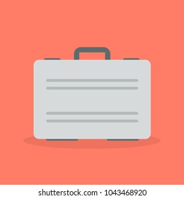 Briefcase illustration. Business concept. Colorful icon. Flat design, vector illustration