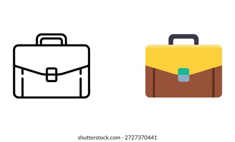 Briefcase illustration in different style