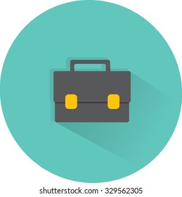 Briefcase illustration. Flat vector icon.