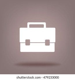 Briefcase illustration. Flat vector icon.